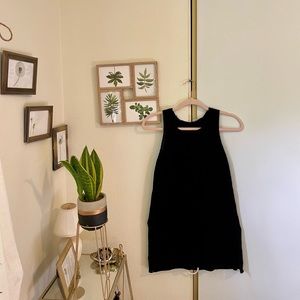 Black Vintage Knit Sweater Tank XS